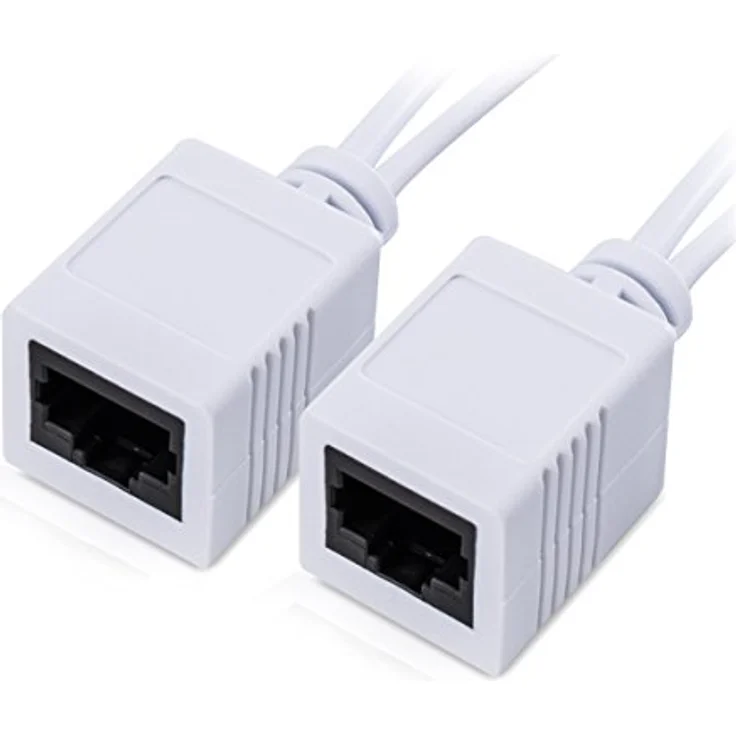 kwmobile Passive Power Over Ethernet PoE Adapter Kabel Set - Injektor + Splitter Kabel für Netzwerk, IP Telefon und IP Kamera, Schwarz – Bild 3