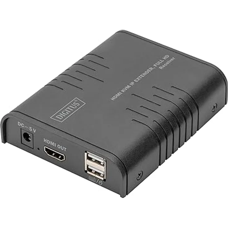 DIGITUS HDMI KVM IP Extender Receiver - FullHD 1080p/60Hz - HDMI 1.3 HDCP 1.4 - Plug & Play - zusätzliche Einheit für DS-55529