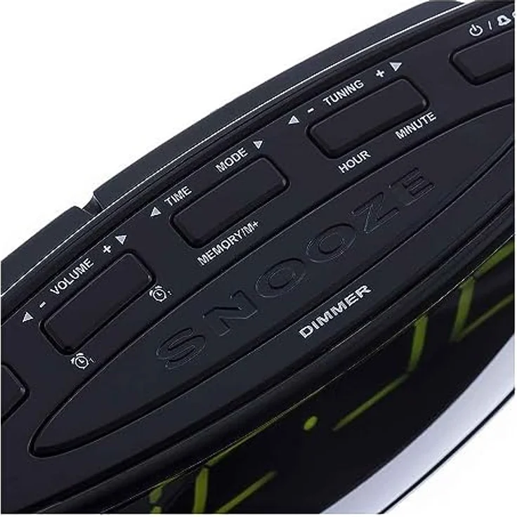 Radiowecker Uhrenradio Uhr Wecker AM-FM Radio Helligkeitsregler mit extra großem Display – Bild 10