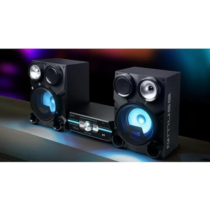 Muse MICRO SYSTEEM M80DJ (Bluetooth, CD Player), Stereoanlage, Schwarz – Bild 4