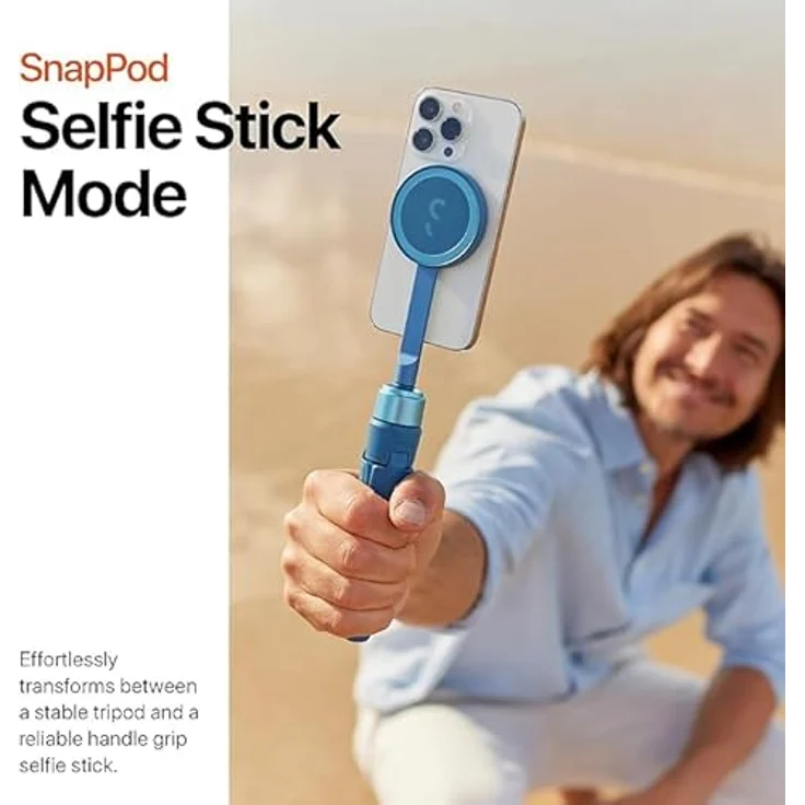 ShiftCam SnapStand Mini, Selfie Stick mit festem Stativ, Grau – Bild 3