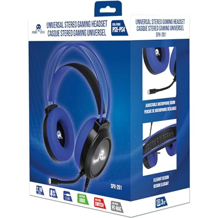 Trade Invaders Wired Headset SPX-201, kabelgebundenes Gaming Headset für PS4/PS5/Switch/Xbox Series X/S – Bild 1