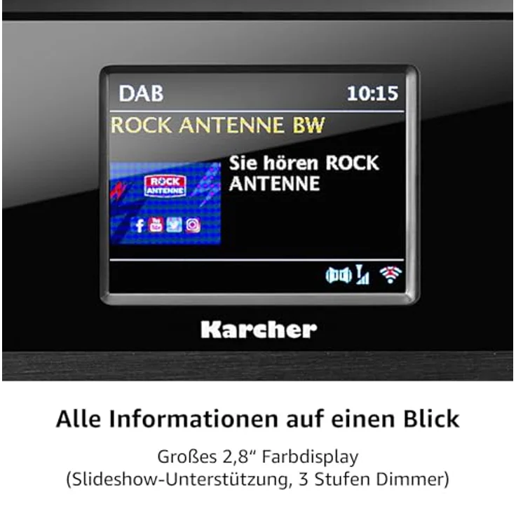 Karcher DAB 9000CDi Internetradio mit CD-Player schwarz – Bild 6