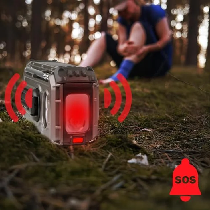 Duronic SDAB1 Kurbelradio, Tragbares Solar DAB FM Radio mit LED Licht, 2000mAh Powerbank und Bluetooth Lautsprecher – Bild 7