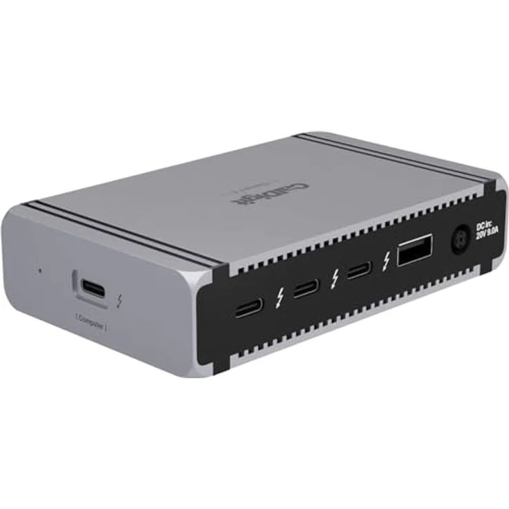 CalDigit E5 – Thunderbolt 5 Element 5 Hub – 9-Port mit 4 x Thunderbolt 5 / USB4 v2, 3 x USB-A & 2 x USB-C 10 Gb/s, unterstützt Single 8K und Dual 6K/8K Displays, 90 W Power Delivery, 0,8 m – Bild 2