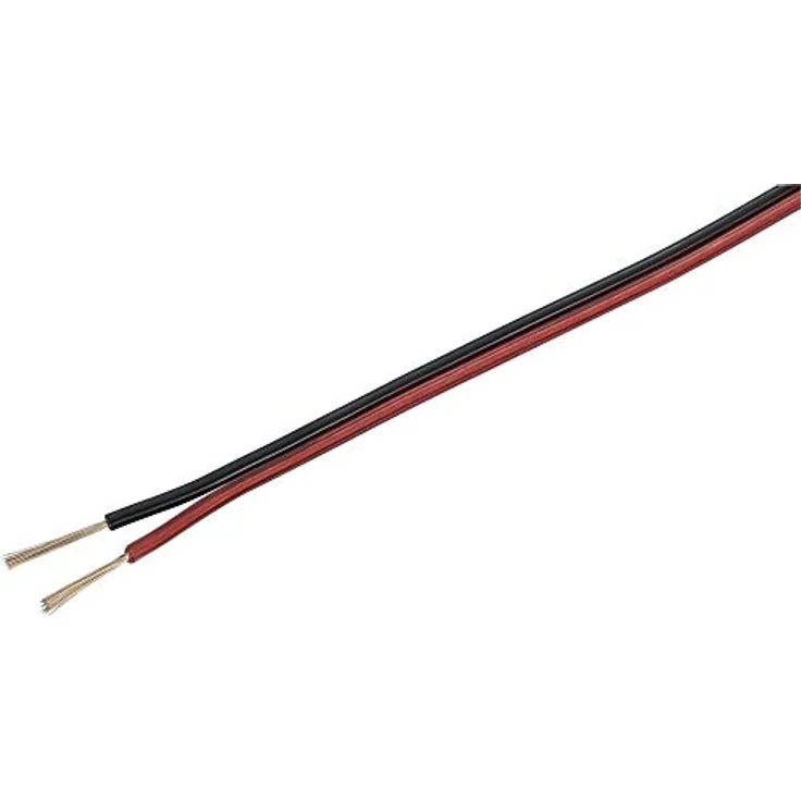 TRU COMPONENTS 1565746 Lautsprecherkabel 2 x 0.80mm² Rot, Schwarz 100m