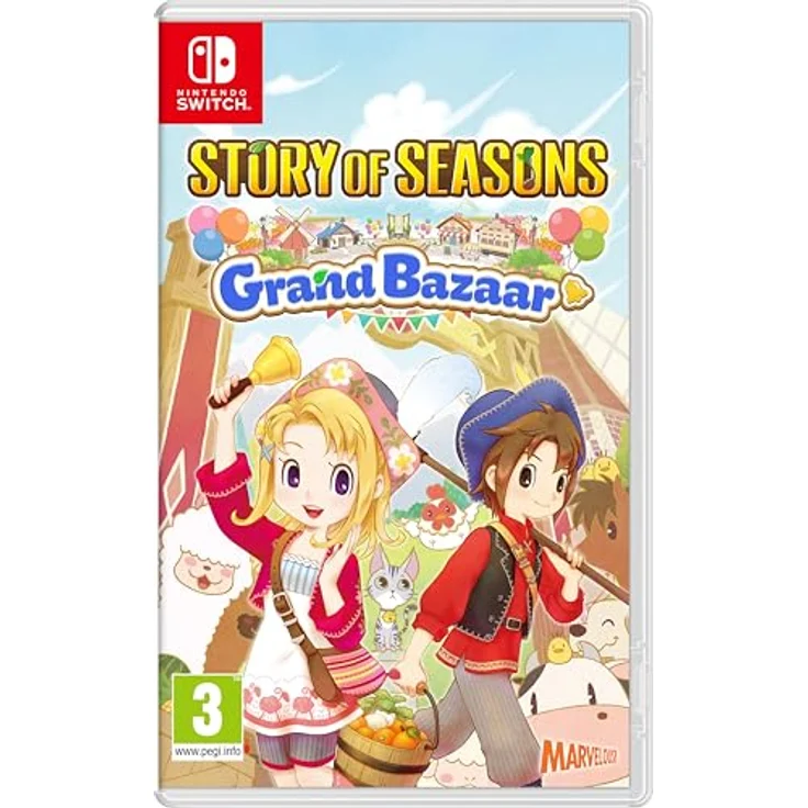 Marvelous Europe Story of Seasons: Grand Bazaar - Nintendo Switch, Bauernhof-Simulation mit wöchentlichem Bazaar, Tierpflege und Charakterinteraktionen – Bild 1