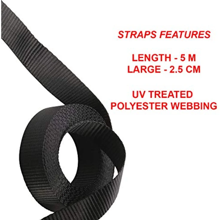 Master Lock Spanngurt 3108 mit Ratsche 5,00 m Schwarz – Bild 6