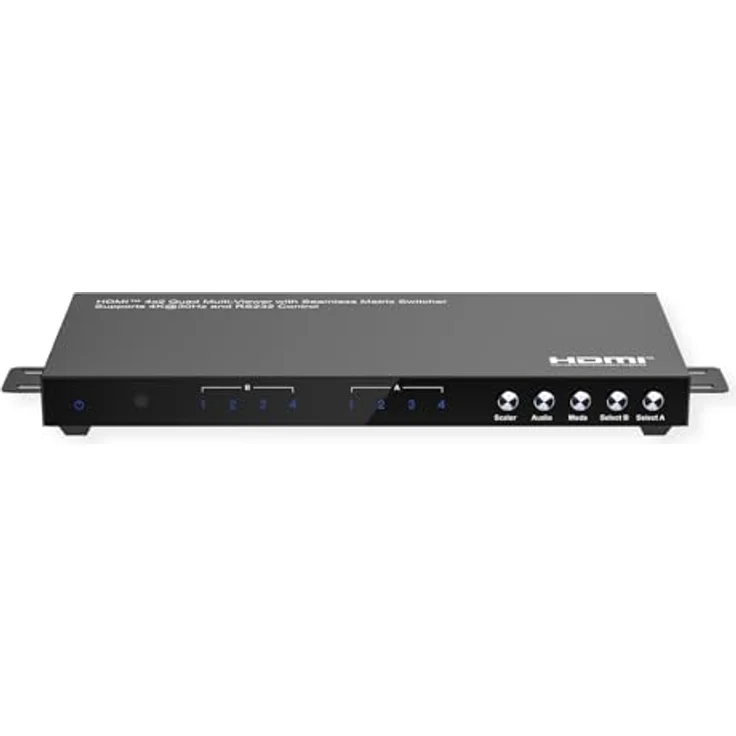 VALUE HDMI Matrix Switch,4x2 Quad Multi-Viewer, Nahtlose Umschaltung, 3840 x 2160@30Hz, Schwarz – Bild 4