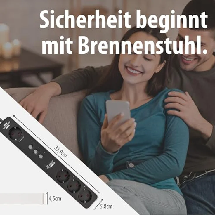 Brennenstuhl Ecolor WiFi-Steckdosenleiste 1153240627, weiß-schwarz, einzeln schaltbar mit Timerfunktion und Sprachsteuerung – Bild 10