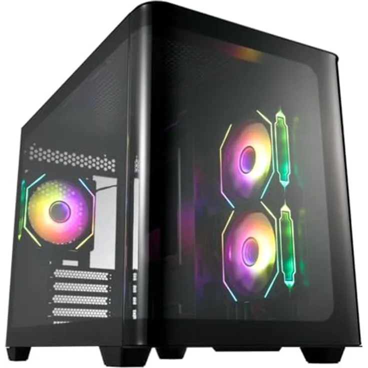 Fortron FSP GEH Mini S380-BA Micro-ATX/Mini-ITX o.N. Black, kompaktes Mini-Tower-Gehäuse, schwarzes Design, optimierte Luftzirkulation