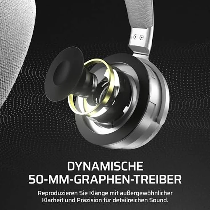 Corsair Virtuoso MAX Wireless Gaming-Headset Silber – Dolby Atmos, SoundID, Aktive Geräuschunterdrückung, Mikrofon in Rundfunkqualität, Graphene-Treiber, für PC, Mac, PS5, PS4 – Bild 3