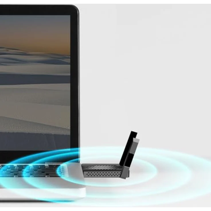 LogiLink WL0250, Wi-Fi 6E USB Adapter mit 5,8 GHz, bis zu 1201 Mbit/s, 4 dBi-Antennen, Hotspot-Funktion, USB 3.0 – Bild 3