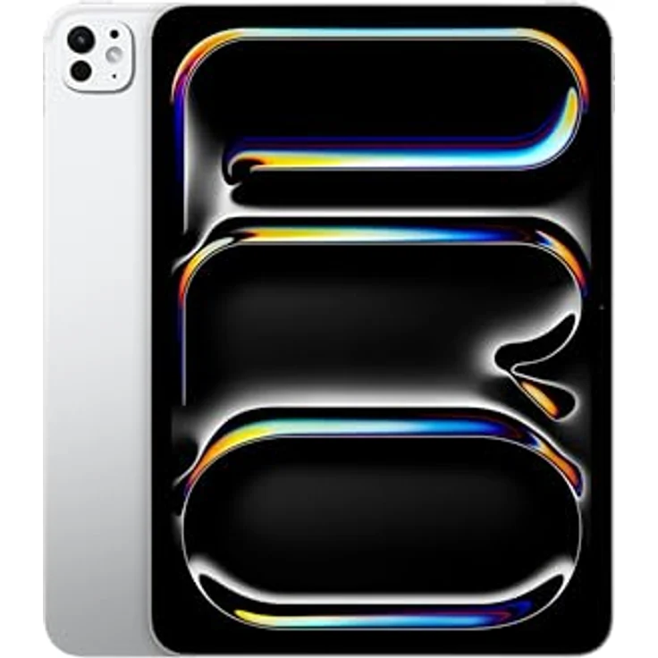 Apple 11" iPad Pro 2024 (M4): Ultra Retina XDR Display, 12 MP Querformat Frontkamera/12 MP Rückkamera, LiDAR Scanner, Face ID, WLAN 6E, 256 GB, Silber – Bild 1