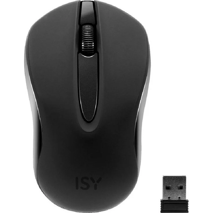 ISY Wireless Optical Mouse Maus, kabellos, 1000 dpi, schwarz