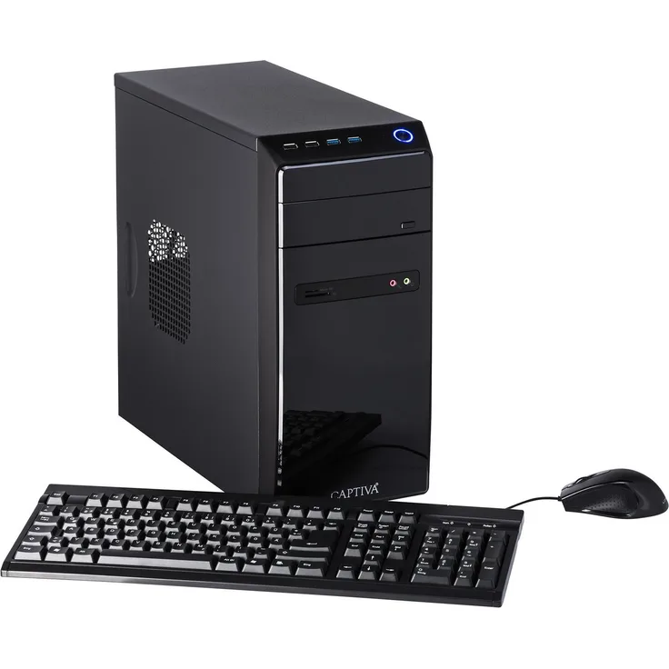 CAPTIVA Power Starter R65-297 Business-PC, AMD Ryzen 7 5700G, 16 GB RAM, 1000 GB SSD, Luftkühlung, schwarz