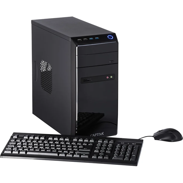 CAPTIVA Power Starter R65-297 Business-PC, AMD Ryzen 7 5700G, 16 GB RAM, 1000 GB SSD, Luftkühlung, schwarz
