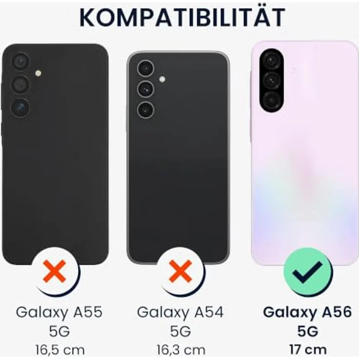kwmobile Handyhülle für Samsung Galaxy A56 5G, weiches Silikon Case, reißfest und rutschfest, Graugrün – Bild 2