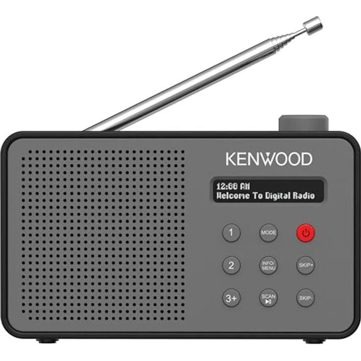 Kenwood CR-M25DAB DAB+/FM Radiowecker mit Bluetooth 5.3, Dual Alarm, Sleep-Timer und Li-ion Akku - Grau – Bild 2