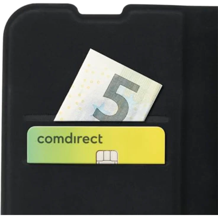 Hama Handyhülle für iPhone 16e (Handytasche zum Aufstellen, Etui mit Kartenfach, extra Schutz von Display und Kamera, mit Magnet, Klapphülle, weich, Anti Fingerabdruck) schwarz – Bild 5