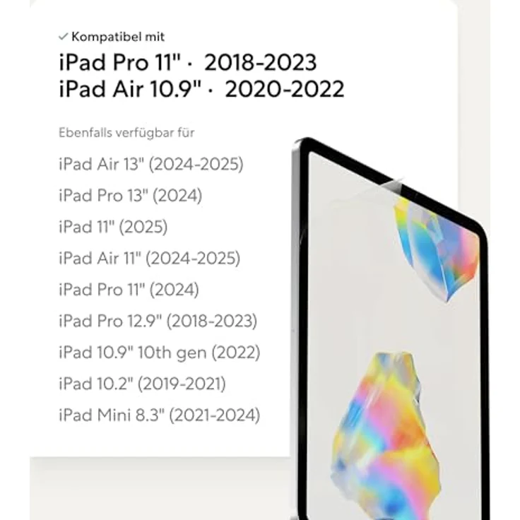 Paperlike 3 Folie (2x) für iPad Pro 11” & iPad Air 10.9", Echtes Papiergefühl, blasenfreie Installation, schützt die Pencil-Spitze – Bild 2