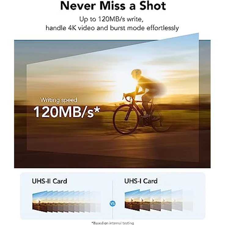 Lexar Silver Pro SD Karte 128GB, SD Speicherkarte UHS-II, V60, U3, C10, SDXC Karte, Bis zu 280 MB/s Lesen, für professionelle Fotografen, Videofilmer, Enthusiasten (LSDSIPR128G-BNNAA) – Bild 3