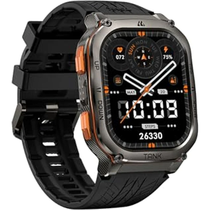 KOSPET Smartwatch Tank M3 Ultra 5.0 cm AMOLED schwarz, robust und langlebig – Bild 3