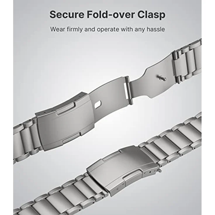 MoKo Titan Armband für Apple Watch Ultra 3/2/1 und Series SE3/SE2/11-1, Metall Ersatzarmband, silber, leicht und robust, passend für Handgelenke 118-188 mm – Bild 5