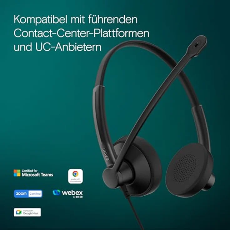 EPOS IMPACT 100 MS, On Ear Headset kabelgebunden, Stereo, Schwarz, Noise Cancelling, Mikrofon-Stummschaltung – Bild 4