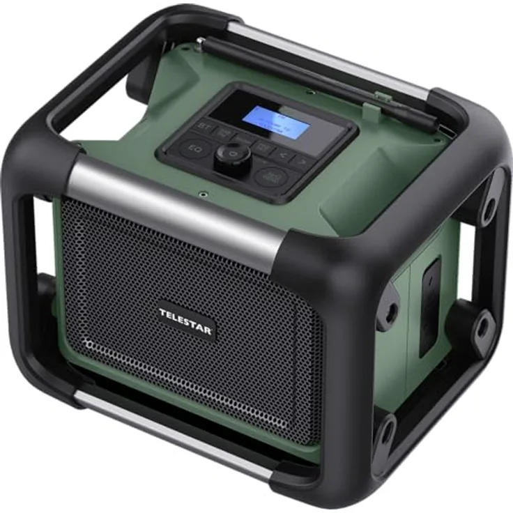Telestar TELESTAR TOP OR 20 Baustellenradio, DAB+, Bluetooth, 80 W Stereo, Akku-/Netzbetrieb, grün/schwarz
