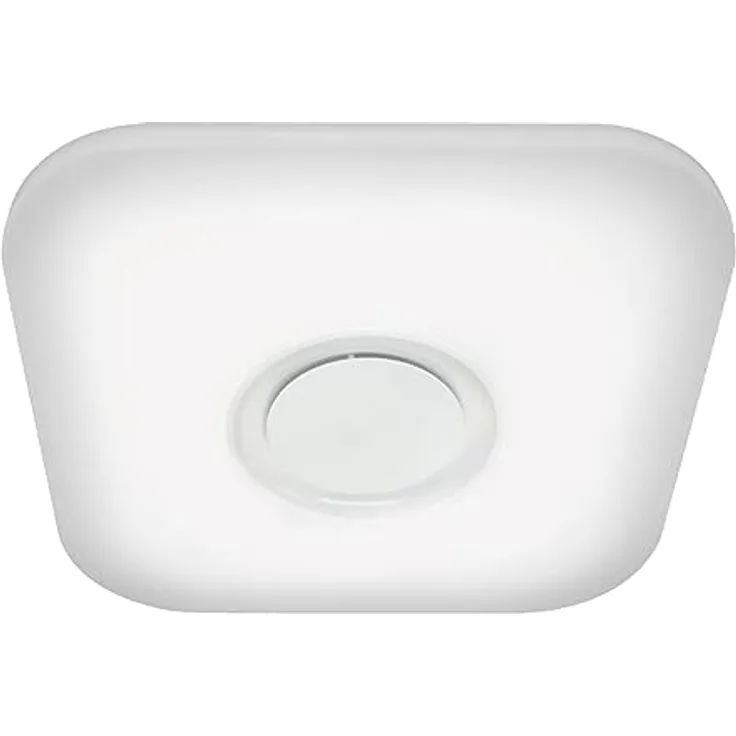 Trango 3099 dimmbare 24 Watt LED-Deckenleuchte inkl. Bluetooth-Lautsprecher & RGB-Ambientebeleuchtung, Sternenhimmel-Effekt, weiß