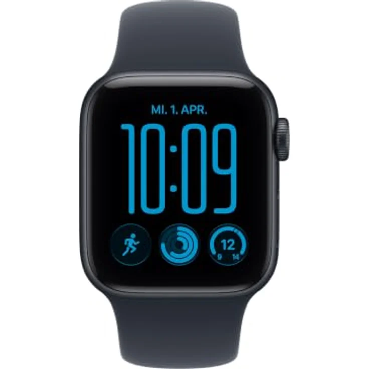 Apple Watch SE 3 Cellular, 40mm Mitternacht Aluminium Case mit Navyblauem Sport Band, leistungsstarker S10 Dual-Core Prozessor, schwimmfest, M/L – Bild 2