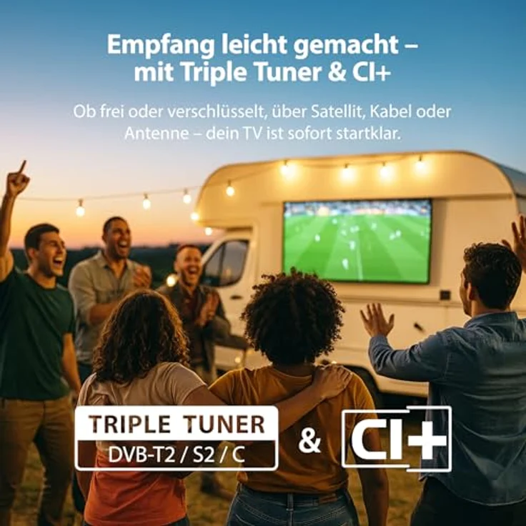 DYON Smart 24 VX-V, 24 Zoll HD Smart-TV mit 12V-Anschluss, Triple Tuner (DVB-S2/T2/C), App Store, für Camping und Caravan – Bild 3