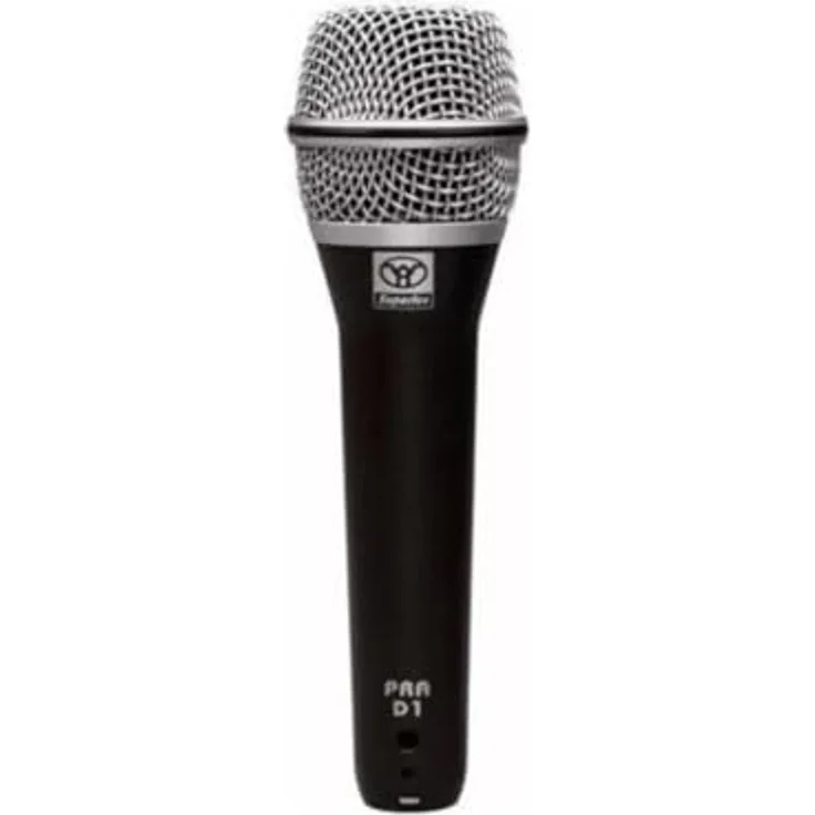 Superlux PRA D1, dynamisches Gesangsmikrofon mit Superniere, 50 - 16.000 Hz, 140 dB SPL max, graues Gehäuse, inkl. Mikrofonhalterung