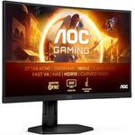 AOC Gaming CQ27G4X - 27 Zoll QHD Curved Monitor, 180 Hz, 0.5 ms, FreeSync Prem., HDR10 schwarz/grau