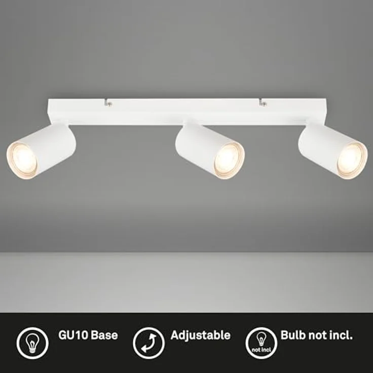 BRILONER - Deckenlampe schwenkbar, GU10 Fassung, max. 9 W, 44 cm, Weiß – Bild 2