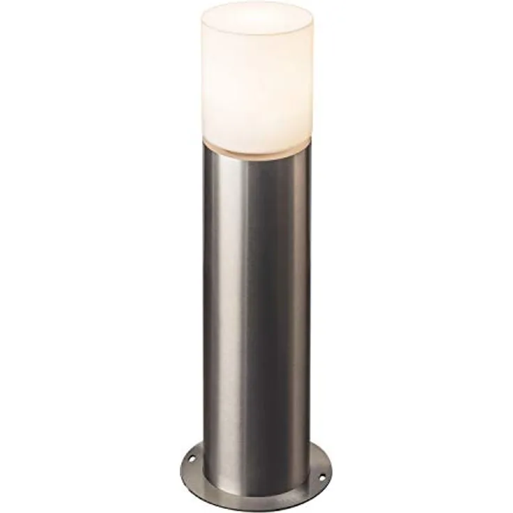 SLV Stehleuchte ROX ACRYL 60 Pole / Außen-Beleuchtung für Wege, Wände, Eingänge, LED Outdoor Garten-Lampe / E27 IP44 20.0W edelstahl, 1001489, silber, 60cm
