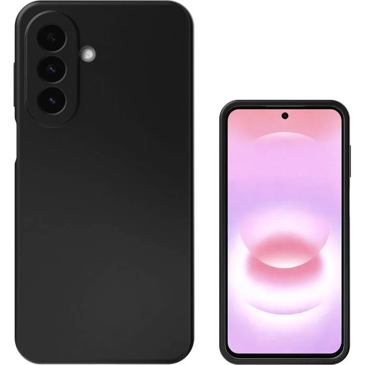 4Smarts Silikon Case Cupertino Backcover für Samsung Galaxy A27 5G, Schwarz, staub- und kratzfest, passgenauer Schutz mit Mikrofaser-Innenfutter
