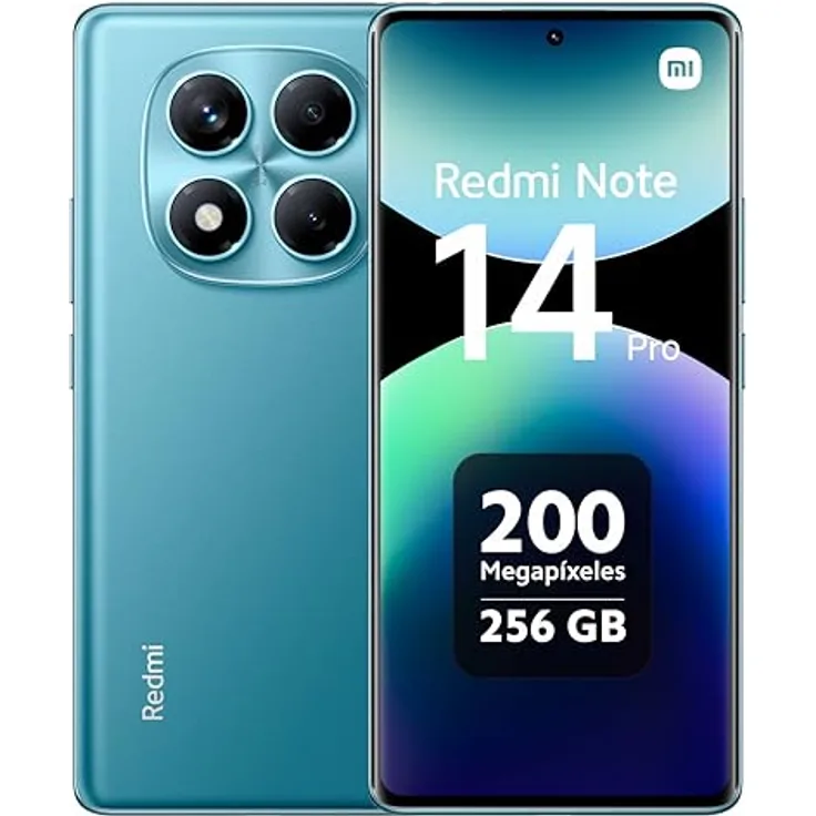 Xiaomi Redmi Note 14 Pro 4G Smart Phone, 8 GB + 256 GB, 16,9 cm (6,67 Zoll) Rhythm Eye Protection, Fingerprint Unlock 50 Million Pixel/Dual Card Dual Standby/NFC, 45 W, Wired Fast Charging, Ocean Blue