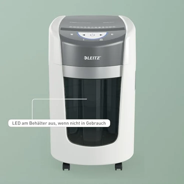 Leitz IQ OptiMax Home Office 225 P5, Aktenvernichter mit Mikro-Partikelschnitt, 90 Blatt Kapazität, leiser Betrieb, Anti-Papierstau-Technologie – Bild 11