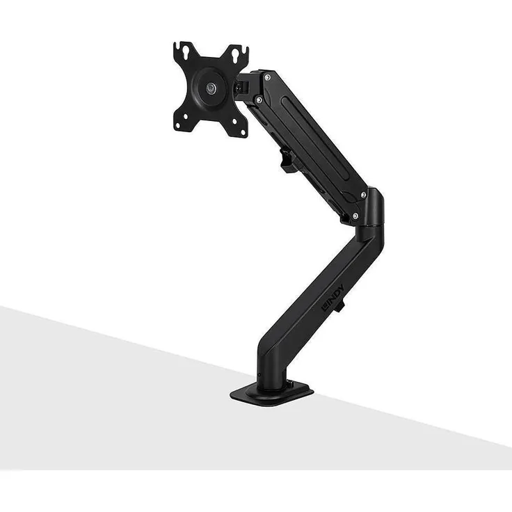 Lindy Monitor Halterung, Höhenverstellbarer Tischständer für 68.6 cm (27.01"), bis 9 kg, Schwarz mit Kabelmanagement
