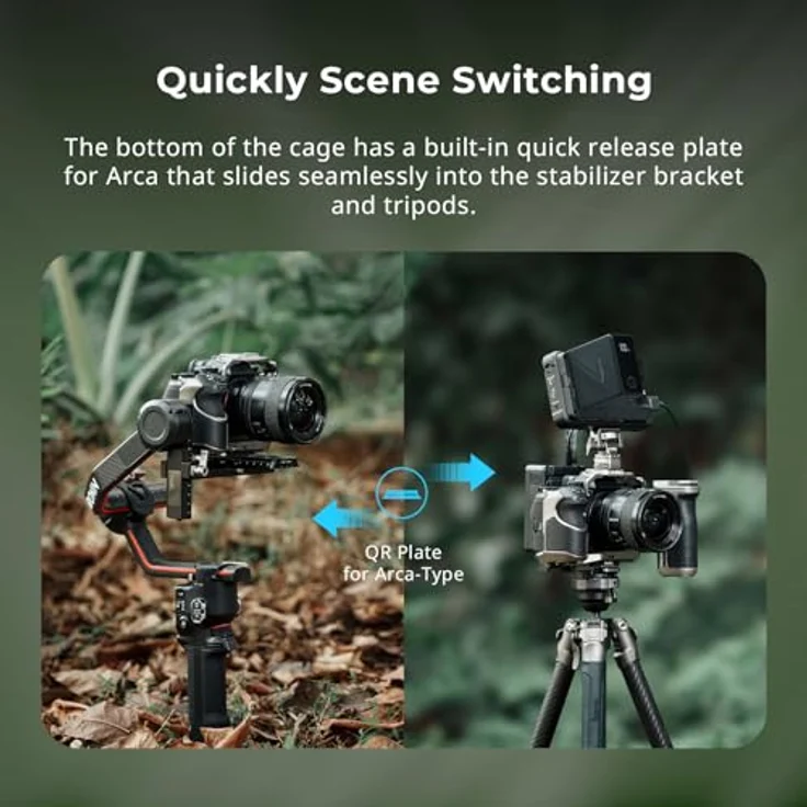 SMALLRIG Cage Hawklock, Schnellwechselkäfig für Sony Alpha 1 II/Alpha 9 III, mit integrierter Schnellwechselplatte, mehreren Installationspunkten und Schutzhülle – 5187 – Bild 4