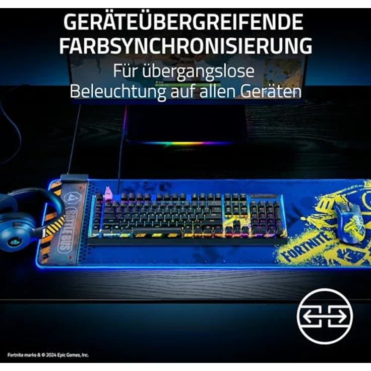 RAZER Gaming Mauspad Goliathus Extended Chroma - Fortnite Edition, mehrfarbiges Mauspad mit RGB-LED-Beleuchtung – Bild 8