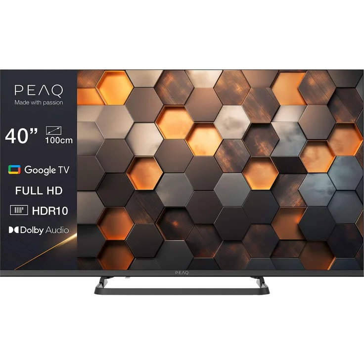 PEAQ PTV 40GF-5025C, 40 Zoll (100 cm) Full-HD SMART TV mit Google Assistant