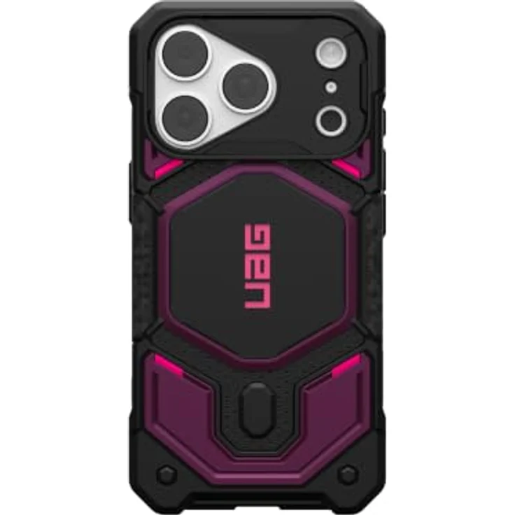 Urban Armor Gear Monarch Pro MagSafe Bumper für Apple iPhone 18 Pro, robuster Schutz in Schwarz und Violett – Bild 4