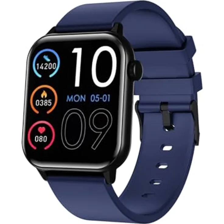 Trevi T-FIT 201A Smartwatch, 1,85 Zoll AMOLED-Display, kabellose Anruf-Funktion, Gesundheitsüberwachung, IP67 wasserdicht