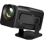 LQWELL Beamer, Mini Projektor, Native 1080P 4K Heimkino Beamer, Automatische Trapezkorrektur, 220-Grad-Winkel, 135-Zoll-Display, Kein Android OS - Schwarz