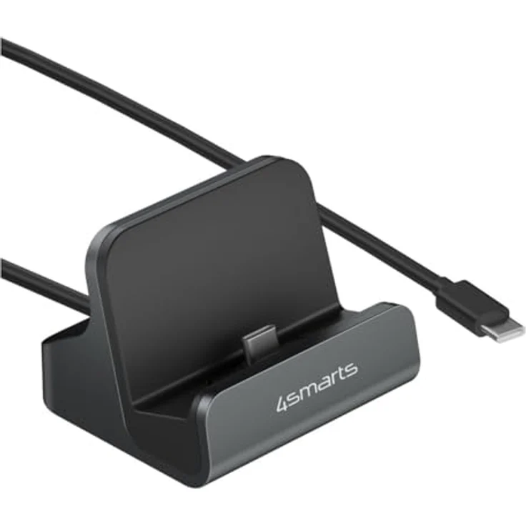 4smarts VoltDock Ladestation, USB-C 60W Induktions-Ladegerät mit 1,2m Kabel, grau – Bild 2