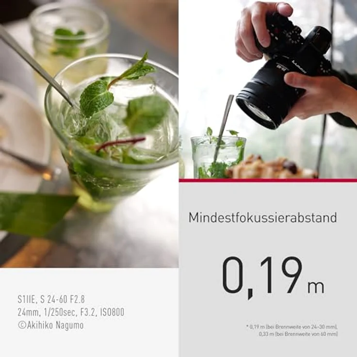 Panasonic LUMIX S 24-60mm F2.8, L-Mount Zoom-Objektiv für spiegellose Vollformat Kamera, Schwarz, Staub- und Spritzwassergeschützt – Bild 4