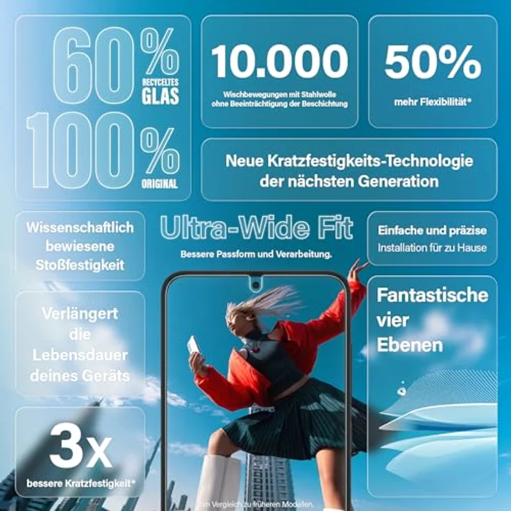 PanzerGlass 360-Grad 3-in-1 Schutzpaket für Samsung Galaxy S24 - Schutz, Kratzresistenz – Bild 3